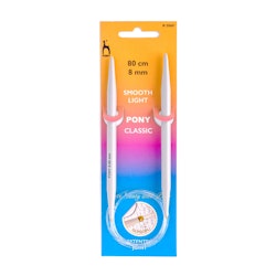 Rundstickor 80 cm Plast Pony 8,00-10,00mm
