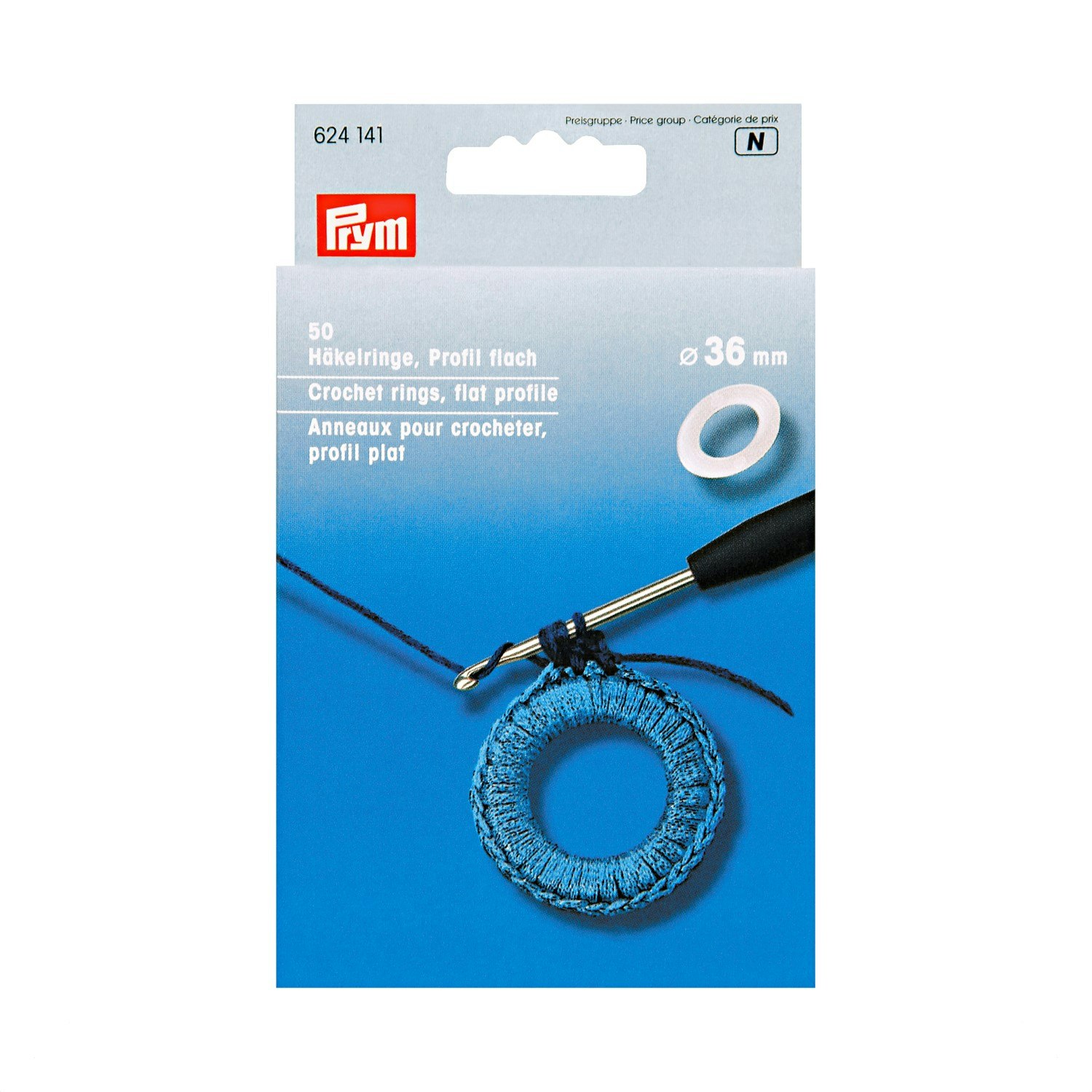 Virk ringar av plast 36 mm di 50-pack Prym
