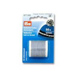 Reflextråd för stickning 50 m Prym 0,5mm
