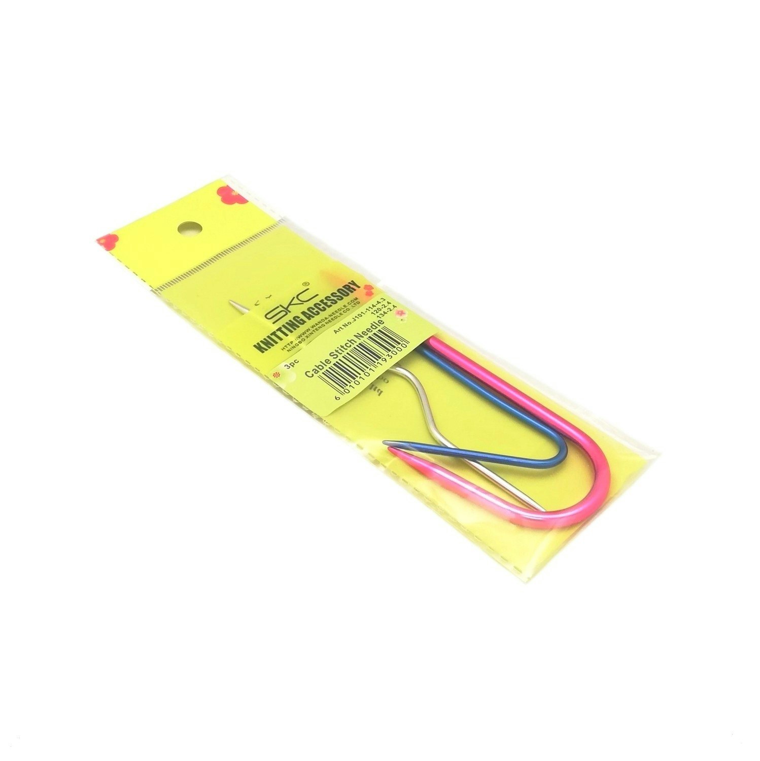 Flätstickor/Hjälpstickor av alu U-form 3 st SKC 2-4mm