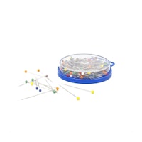 Knappnålar i plastikask Plasthuvud 44mm 10g