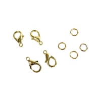 Karbinhake lås 14x7mm med ring 4st till smycken