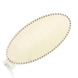 Korgbotten Väskbotten i trä oval 30 x 15 cm