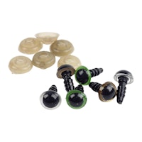 Säkerhetsögon 3 par 8 mm mix färg