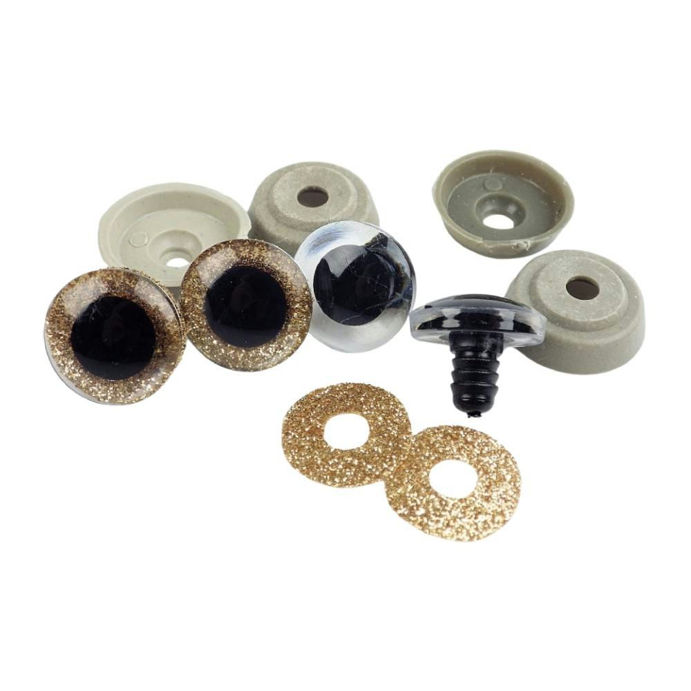 Säkerhetsögon 4-pack 20 mm glitter
