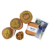 Garnkit 4stx100g + tofs + mönster Acquamarina Lana Gatto