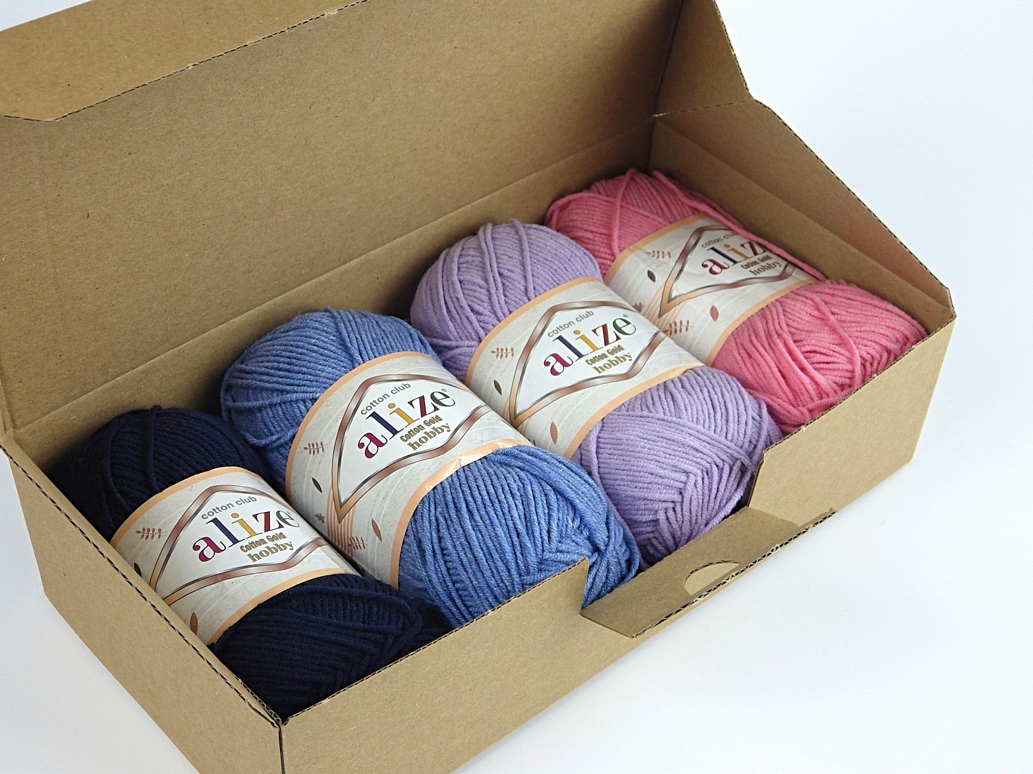 Garnset 4x50g Cotton Gold Hobby