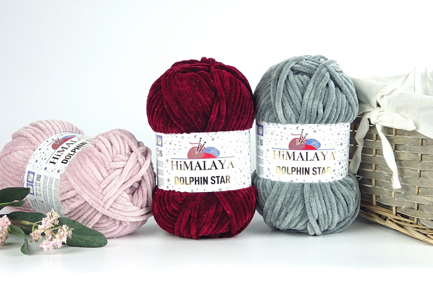 glitter tjockt garn dolphin star himalaya