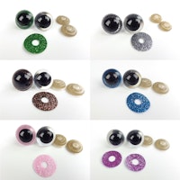 Säkerhetsögon 1 par 20 mm glitter