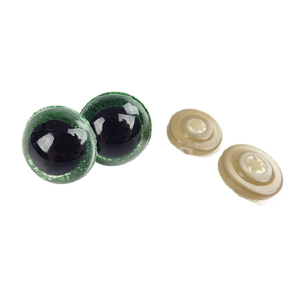 säkerhetsögon till amigurumi 20mm med färg glitter