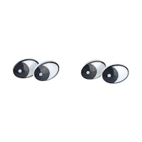 Säkerhetsögon vita 2par 21mm