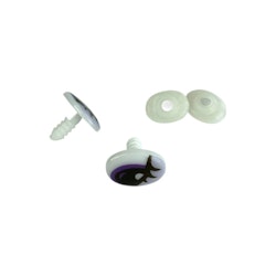 Säkerhetsögon med ögonfransar 17mm