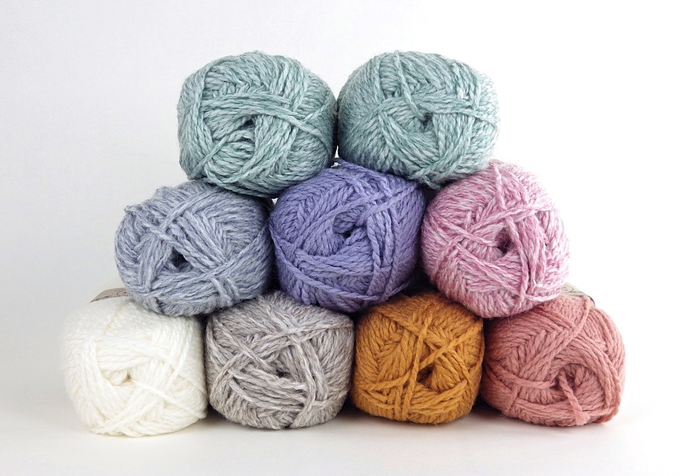melange wool kartopu ullgarn tjockt mössa