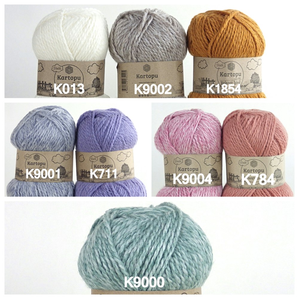 melange wool kartopu ullgarn tjockt mössa