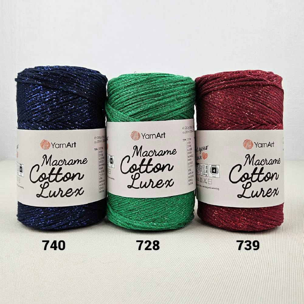 Macrame Cotton Lurex 2 mm YarnArt 250g