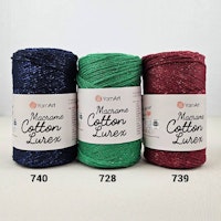 Macrame Cotton Lurex 2 mm YarnArt 250g