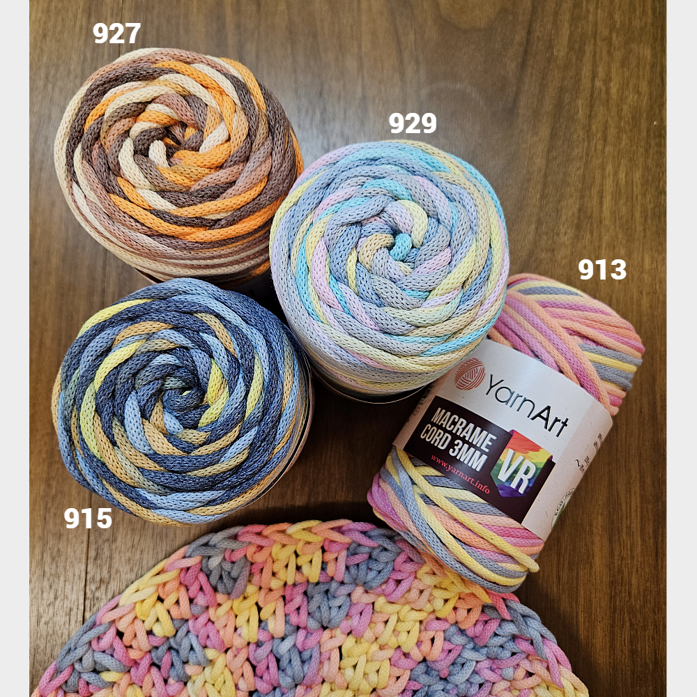 Macrame Cord 3 mm YarnArt 250g