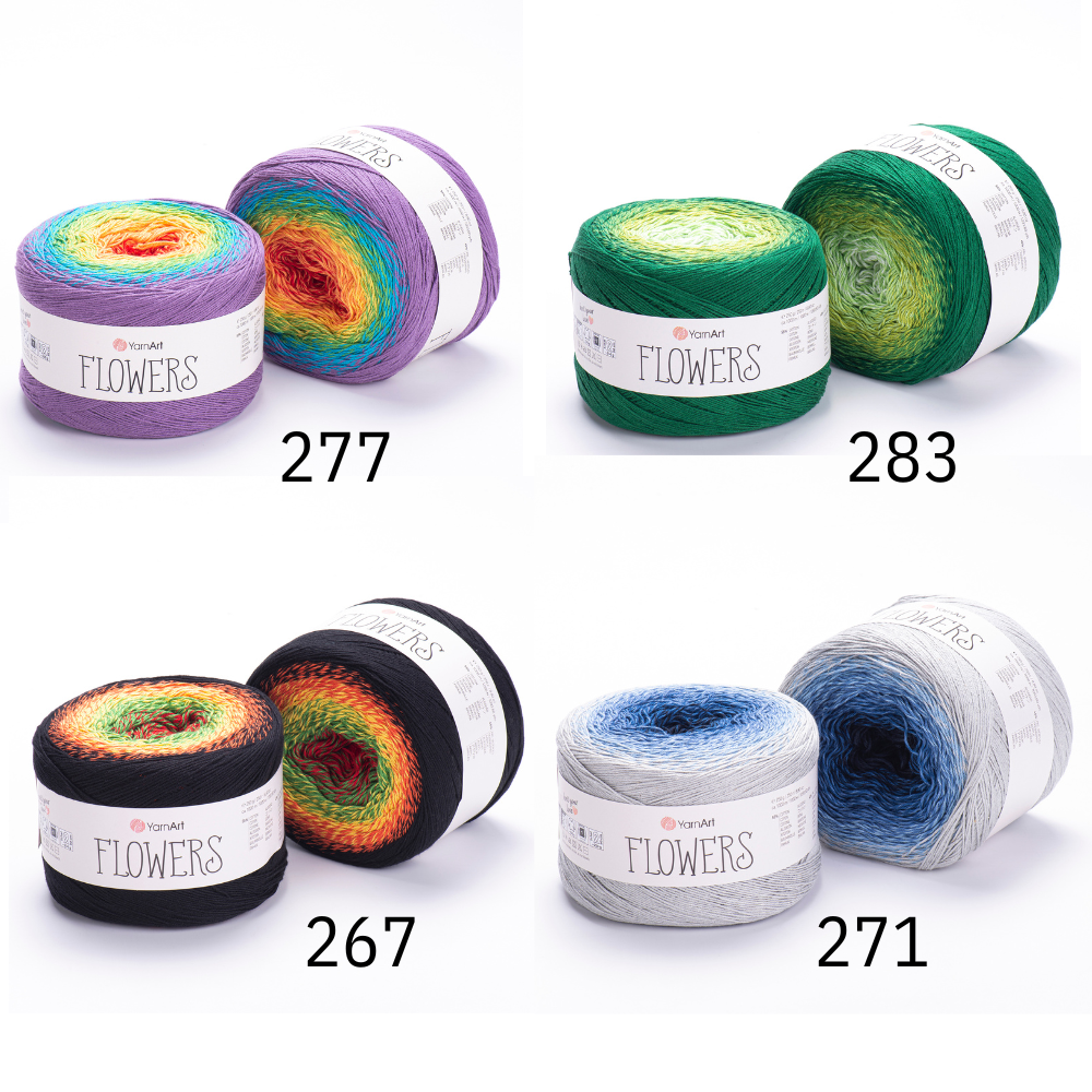 Flowers YarnArt 250g bomull