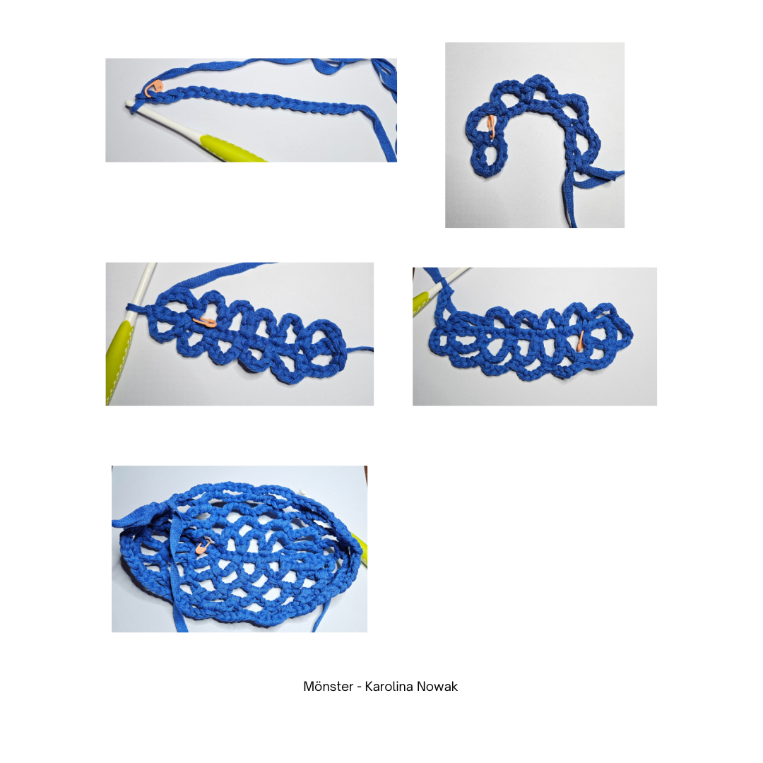Virkmönster kasse Ribbon