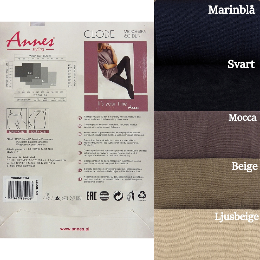 Clode 60 den Annes strumpbyxa S (36/38)