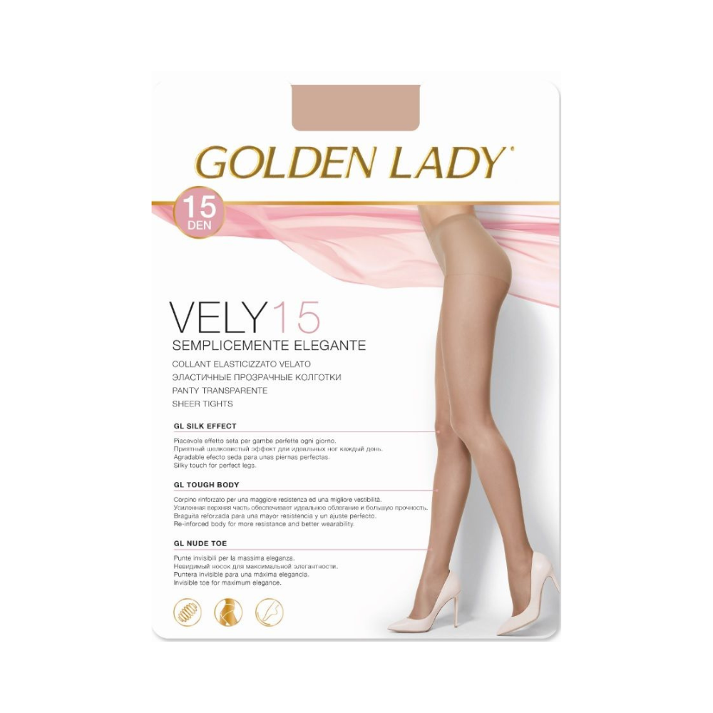 Vely 15 den Golden Lady strumpbyxa 5/XL (48/50)