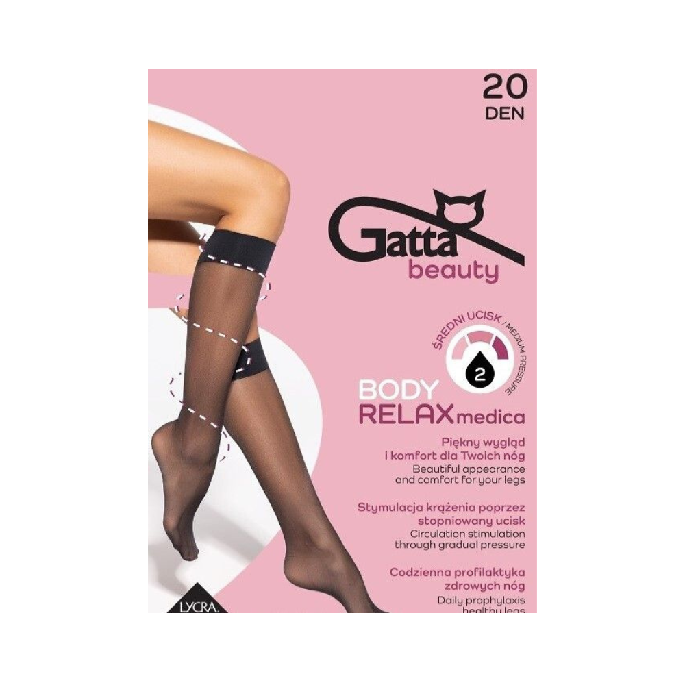 Stödknästrumpor Gatta Relax medica nylon 20 den