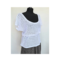 Virkmönster sommar topp Cotton Soft