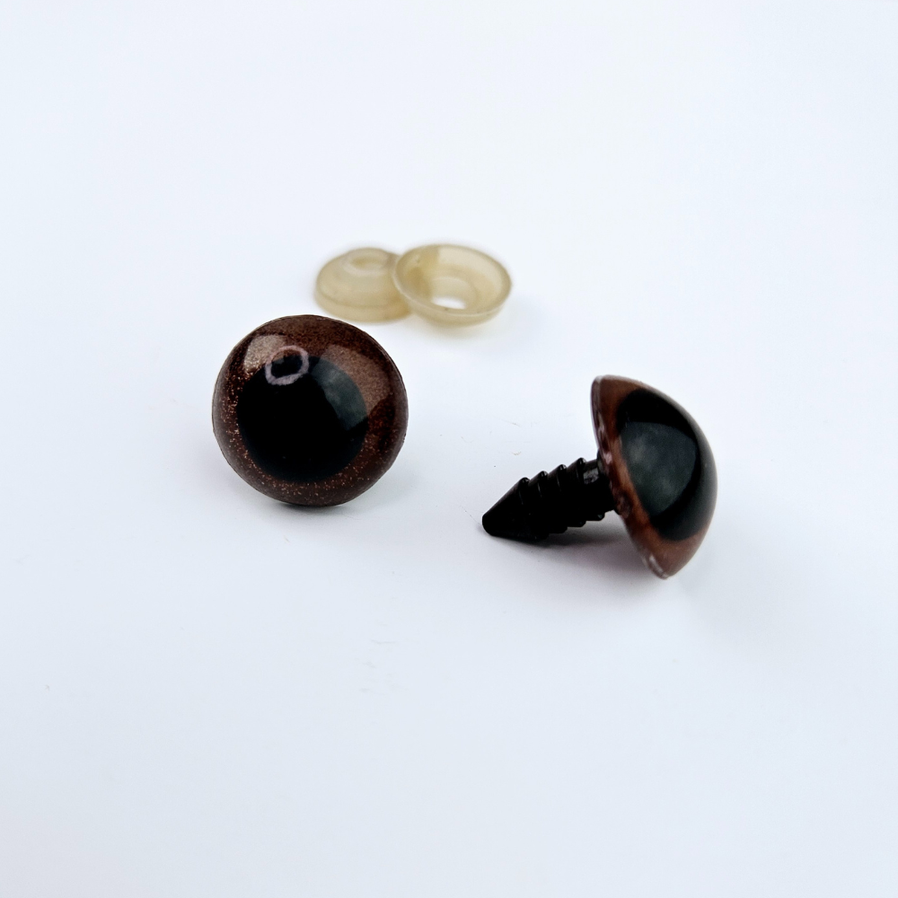 Säkerhetsögon 1 par 15 mm färg