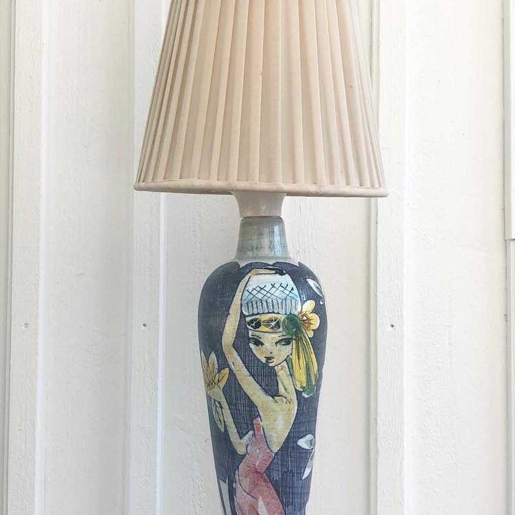 Golvlampa - Marian Zawadsky, Tilgmans keramik med skärm