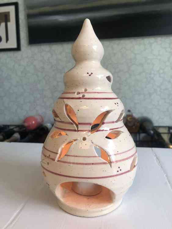 Ljuslykta i keramik