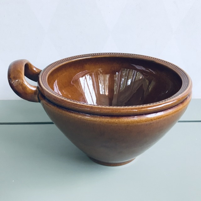 old höganäs keramik skål brun