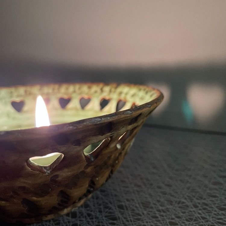 Skål/ljuslykta i keramik (stor) - Tolla