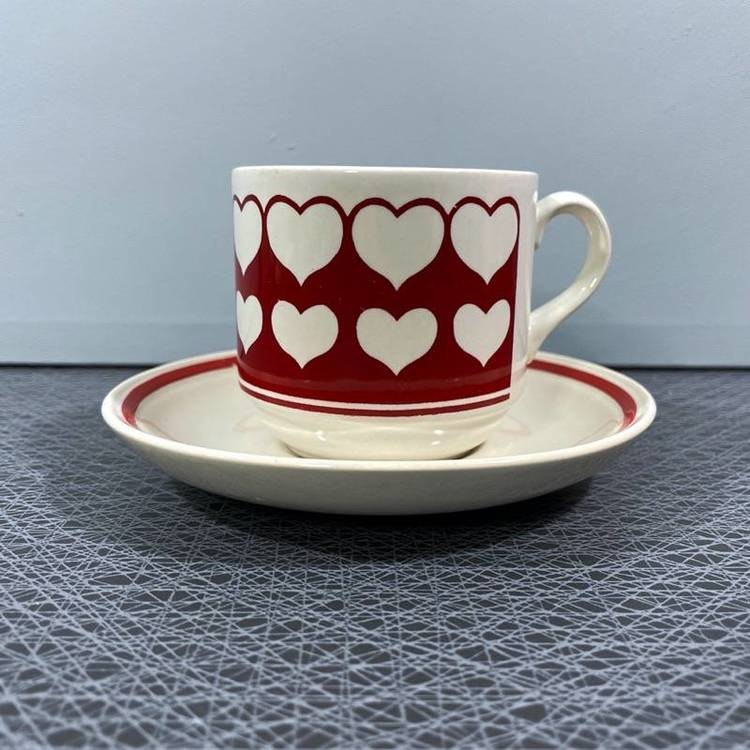 Kaffe-/tékopp, hjärtan - Cartwrights England