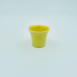 Retro äggkopp - gul keramik