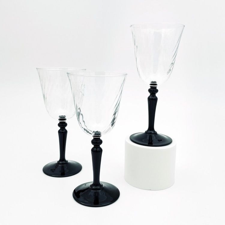 Vinglas vitt vin  - svart fot, Luminarc, Frankrike