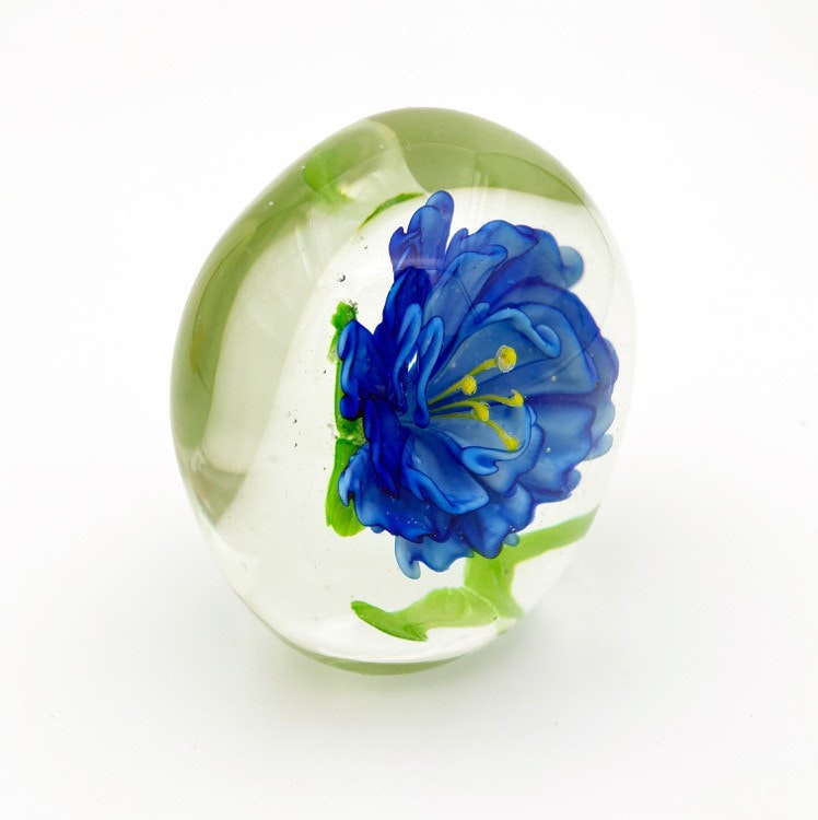 Brevpress Murano - Blå blomma