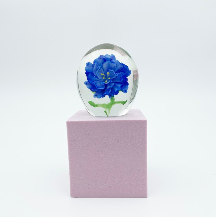 Brevpress Murano - Blå blomma