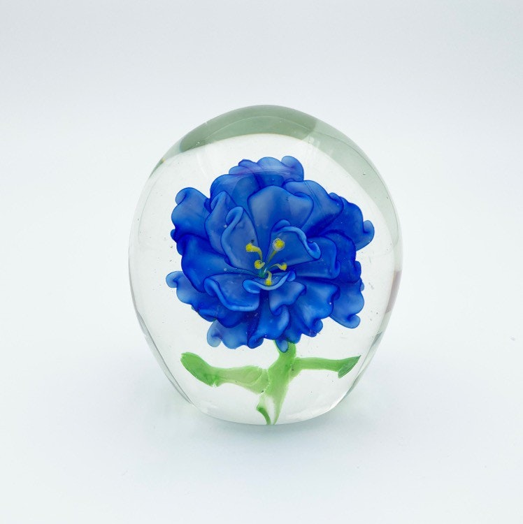 Brevpress Murano - Blå blomma