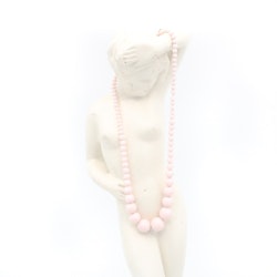 Retro rosa halsband med plastpärlor