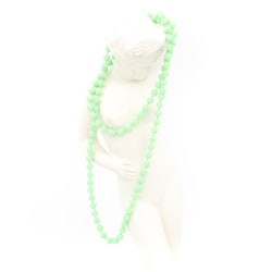 Retro halsband med plastpärlor mintgrönt