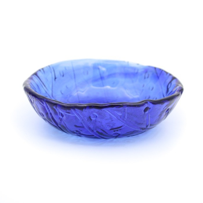 Blå mönstrad glasskål - Vintrotastic | Retro & Vintage Inredning i butik  och på nätet