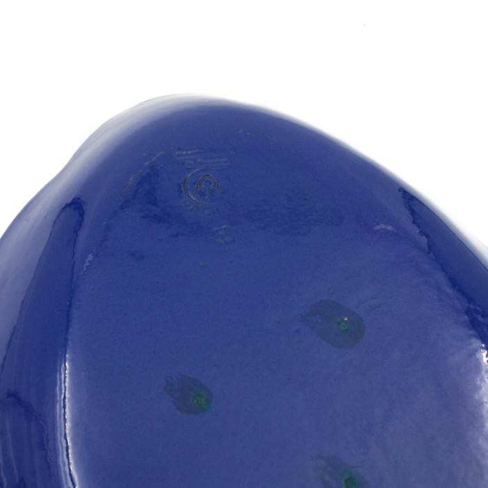 Lövfat, blått - Höganäs Keramik