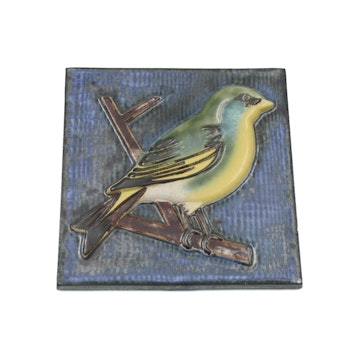 Keramiktavla med fågel - Ego keramik