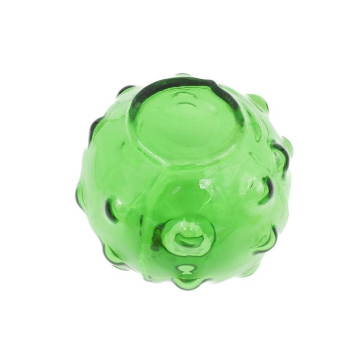 Grön glasvas med puntel