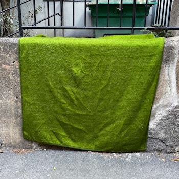 Stor retro grön filt