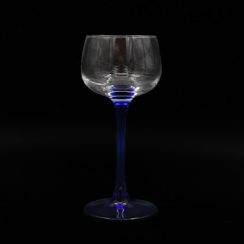 Vitvinsglas, Cobalt, blå fot - Luminarc, Frankrike