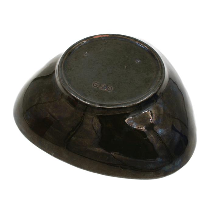 Retro grön trekantig skål - Gabriel keramik
