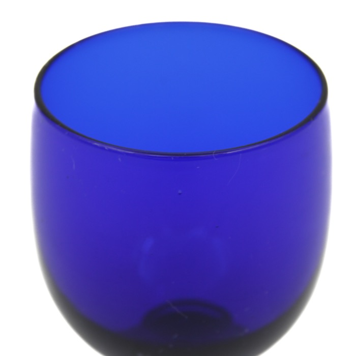 Likörglas i blått - Hovmantorps glasbruk