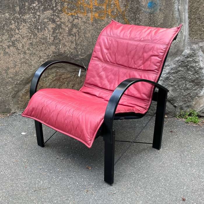 Skinnfåtölj - Polhem, Tord Björklund, Ikea,1980-tal