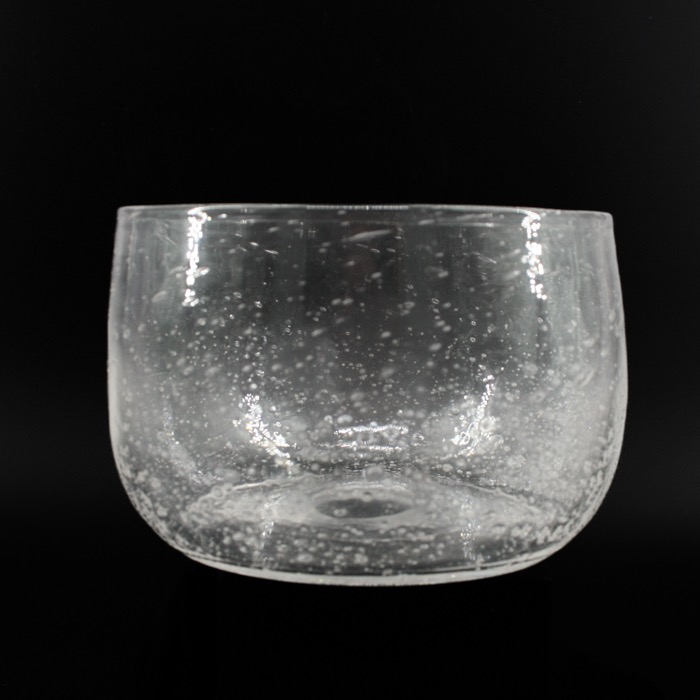 Glasskål med bubblor, klarglas